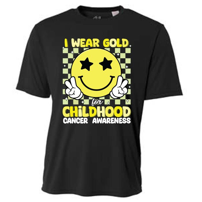 I Wear Gold For Childhood Cancer Awareness Cooling Performance Crew T-Shirt