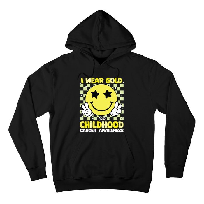 I Wear Gold For Childhood Cancer Awareness Hoodie