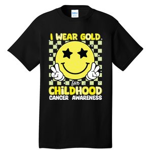 I Wear Gold For Childhood Cancer Awareness Tall T-Shirt