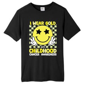 I Wear Gold For Childhood Cancer Awareness Tall Fusion ChromaSoft Performance T-Shirt