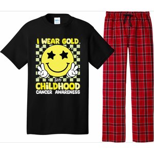 I Wear Gold For Childhood Cancer Awareness Pajama Set