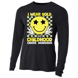 I Wear Gold For Childhood Cancer Awareness Cooling Performance Long Sleeve Crew