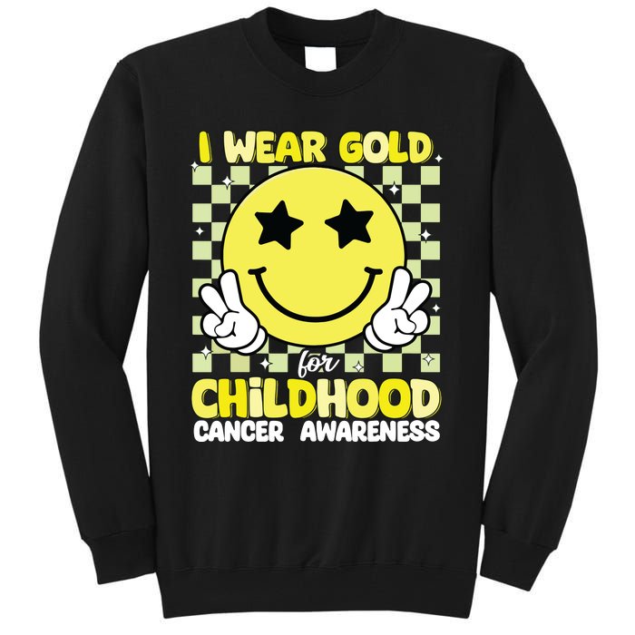 I Wear Gold For Childhood Cancer Awareness Tall Sweatshirt