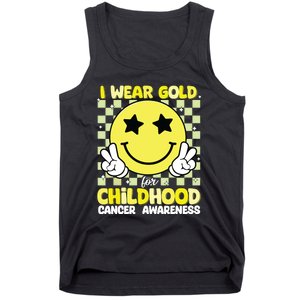 I Wear Gold For Childhood Cancer Awareness Tank Top