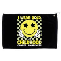 I Wear Gold For Childhood Cancer Awareness Grommeted Golf Towel