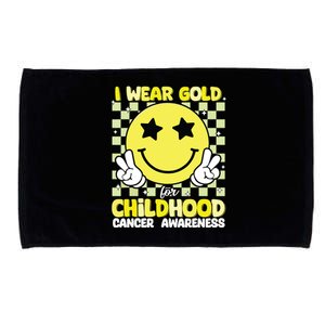 I Wear Gold For Childhood Cancer Awareness Microfiber Hand Towel