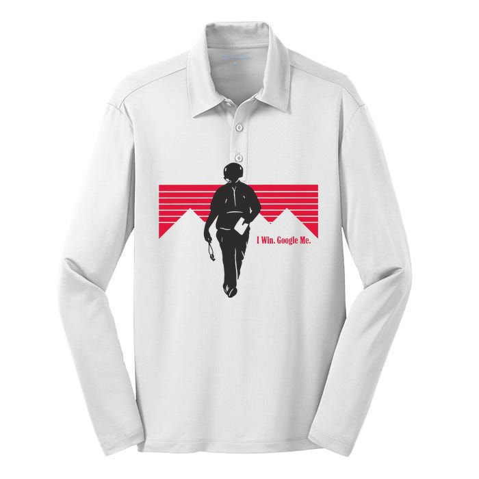 I Win Google Me Silk Touch Performance Long Sleeve Polo