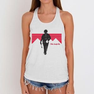 I Win Google Me Women's Knotted Racerback Tank