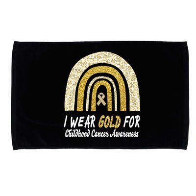 I Wear Gold Boho Gold And Leopard Pint Rainbow Microfiber Hand Towel