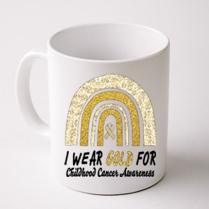 I Wear Gold Boho Gold And Leopard Pint Rainbow Coffee Mug