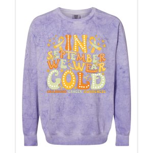 I Wear Gold For My Son Childhood Cancer Awareness Colorblast Crewneck Sweatshirt