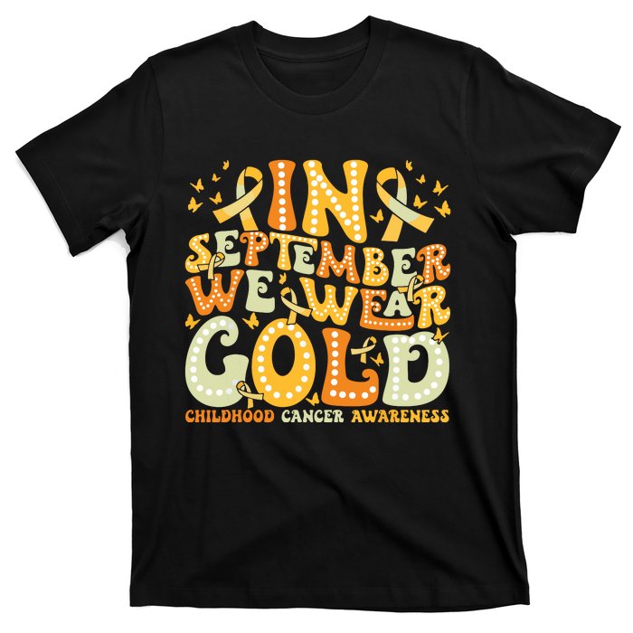 I Wear Gold For My Son Childhood Cancer Awareness T-Shirt