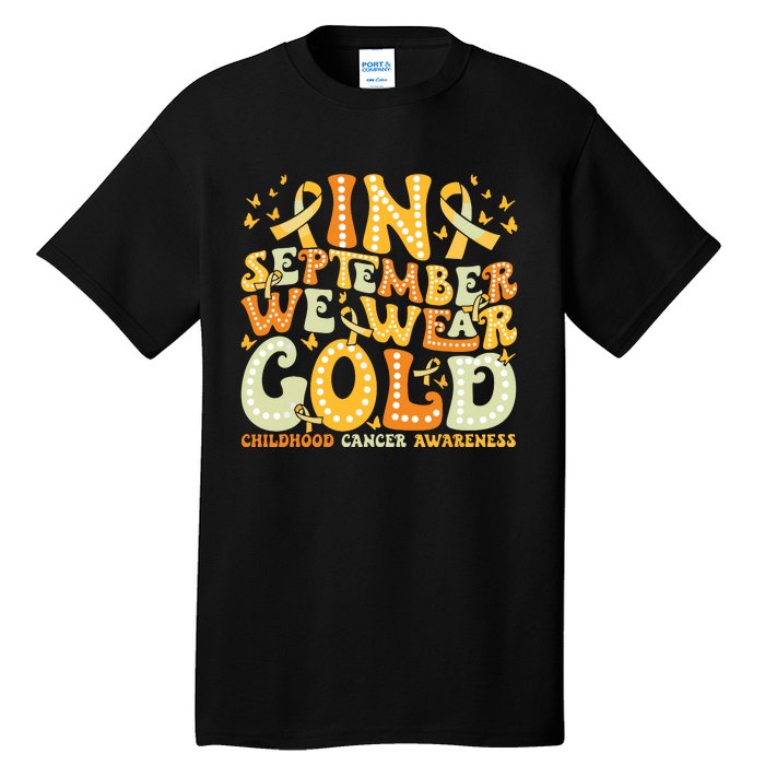 I Wear Gold For My Son Childhood Cancer Awareness Tall T-Shirt