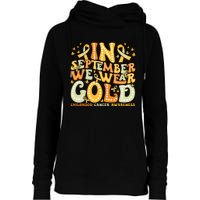 I Wear Gold For My Son Childhood Cancer Awareness Womens Funnel Neck Pullover Hood