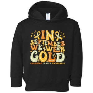 I Wear Gold For My Son Childhood Cancer Awareness Toddler Hoodie