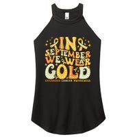 I Wear Gold For My Son Childhood Cancer Awareness Women's Perfect Tri Rocker Tank