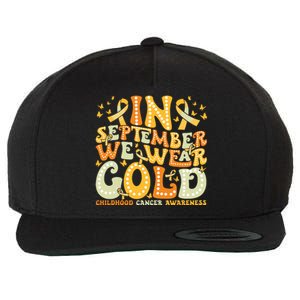 I Wear Gold For My Son Childhood Cancer Awareness Wool Snapback Cap