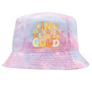 I Wear Gold For My Son Childhood Cancer Awareness Tie-Dyed Bucket Hat