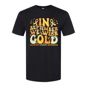 I Wear Gold For My Son Childhood Cancer Awareness Softstyle CVC T-Shirt