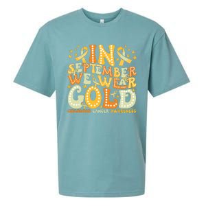 I Wear Gold For My Son Childhood Cancer Awareness Sueded Cloud Jersey T-Shirt