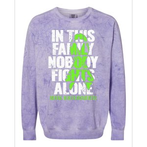 I Wear Green Ribbon Fight The Stigma Mental Health Awareness Colorblast Crewneck Sweatshirt