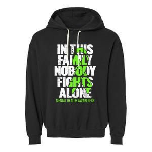 I Wear Green Ribbon Fight The Stigma Mental Health Awareness Garment-Dyed Fleece Hoodie