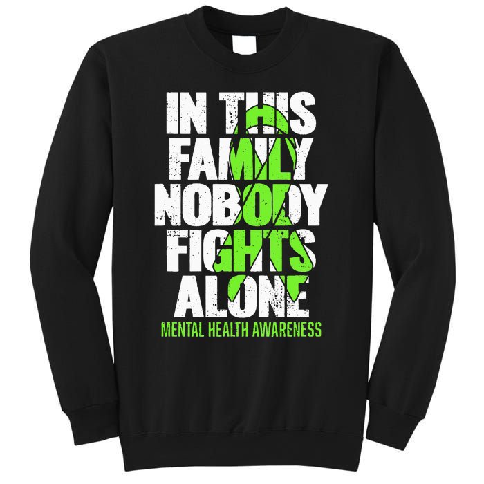 I Wear Green Ribbon Fight The Stigma Mental Health Awareness Sweatshirt