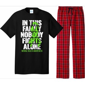 I Wear Green Ribbon Fight The Stigma Mental Health Awareness Pajama Set