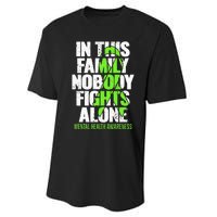 I Wear Green Ribbon Fight The Stigma Mental Health Awareness Performance Sprint T-Shirt