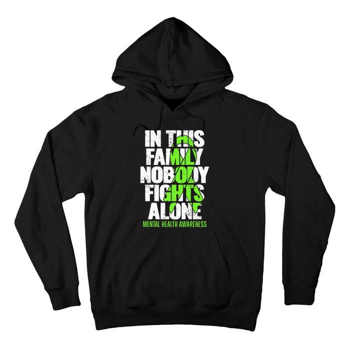 I Wear Green Ribbon Fight The Stigma Mental Health Awareness Tall Hoodie