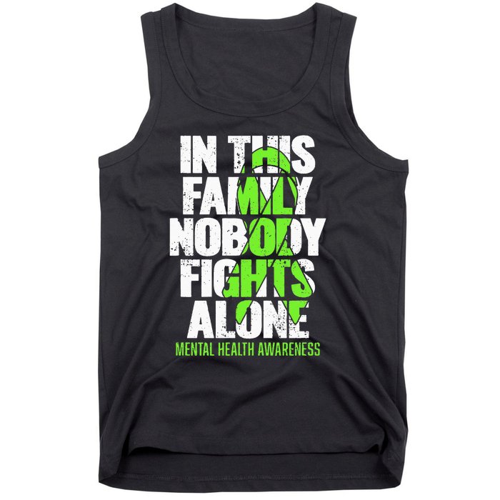 I Wear Green Ribbon Fight The Stigma Mental Health Awareness Tank Top