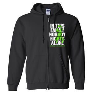 I Wear Green Ribbon Fight The Stigma Mental Health Awareness Full Zip Hoodie