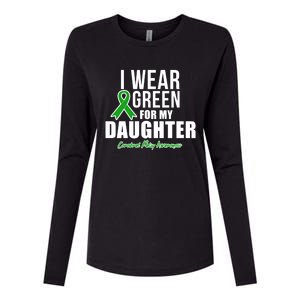 I Wear Green For Daughter Cerebral Palsy Awareness Gift Womens Cotton Relaxed Long Sleeve T-Shirt