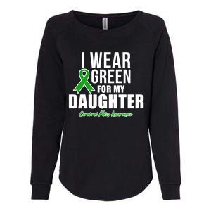 I Wear Green For Daughter Cerebral Palsy Awareness Gift Womens California Wash Sweatshirt