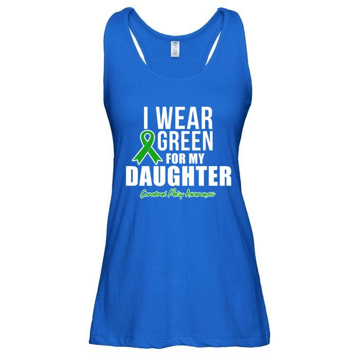 I Wear Green For Daughter Cerebral Palsy Awareness Gift Ladies Essential Flowy Tank