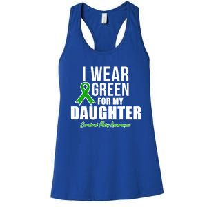 I Wear Green For Daughter Cerebral Palsy Awareness Gift Women's Racerback Tank