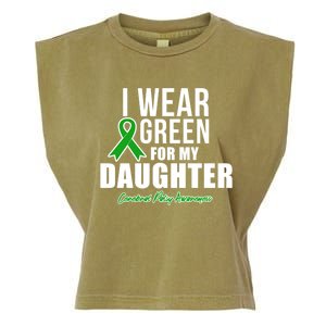 I Wear Green For Daughter Cerebral Palsy Awareness Gift Garment-Dyed Women's Muscle Tee