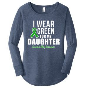 I Wear Green For Daughter Cerebral Palsy Awareness Gift Women's Perfect Tri Tunic Long Sleeve Shirt