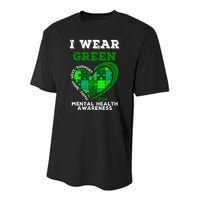 I Wear Green For Mental Health Awareness End The Stigma Youth Performance Sprint T-Shirt