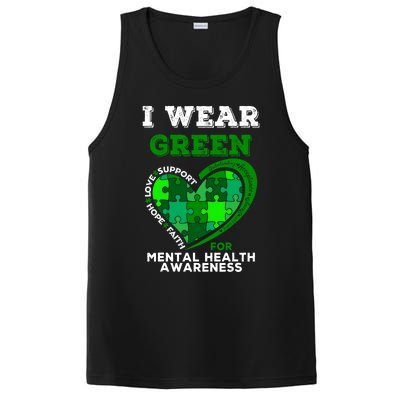 I Wear Green For Mental Health Awareness End The Stigma PosiCharge Competitor Tank