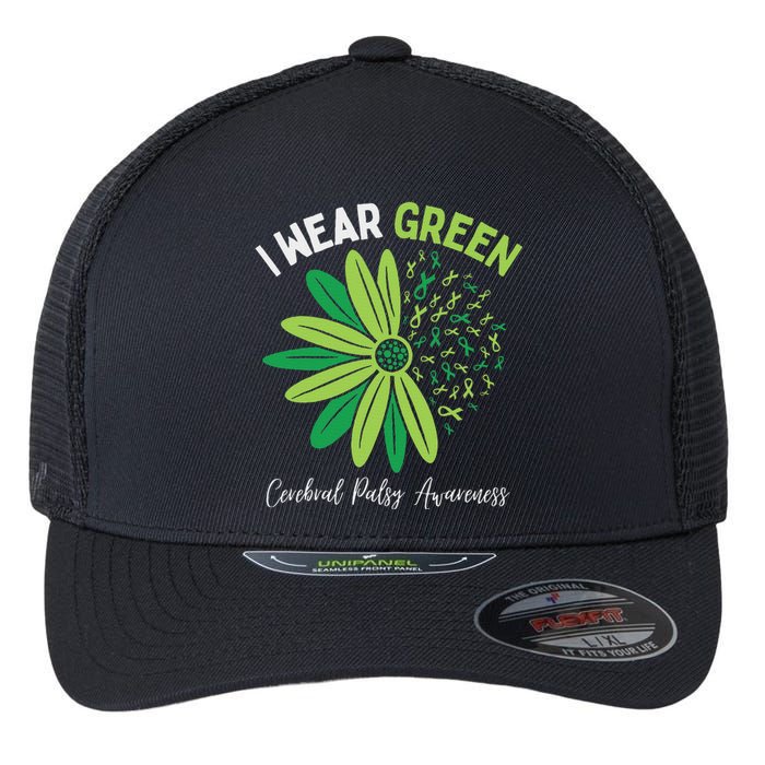 I Wear Green For My Daughter Cerebral Palsy Awareness Flexfit Unipanel Trucker Cap