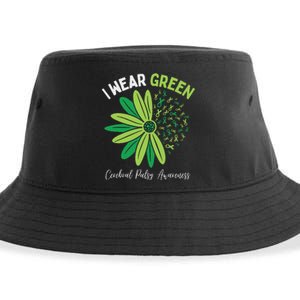 I Wear Green For My Daughter Cerebral Palsy Awareness Sustainable Bucket Hat