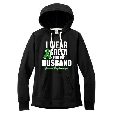 I Wear Green For Husband Cerebral Palsy Awareness Gift Women's Fleece Hoodie