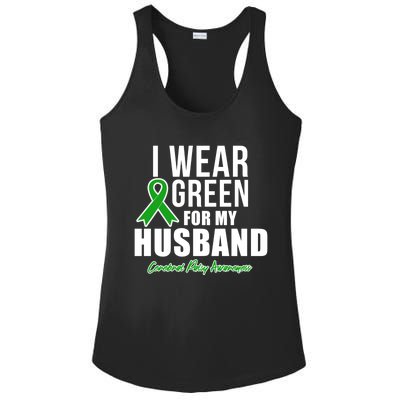 I Wear Green For Husband Cerebral Palsy Awareness Gift Ladies PosiCharge Competitor Racerback Tank