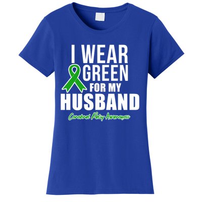 I Wear Green For Husband Cerebral Palsy Awareness Gift Women's T-Shirt