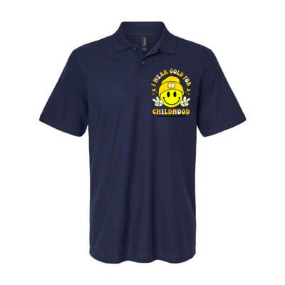 I Wear Gold Cute Smile Face For Childhood Cancer Awareness Softstyle Adult Sport Polo