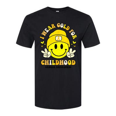 I Wear Gold Cute Smile Face For Childhood Cancer Awareness Softstyle® CVC T-Shirt