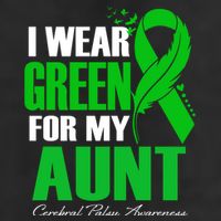 I Wear Green For My Aunt Cerebral Palsy Awareness Feather Cool Gift Hat