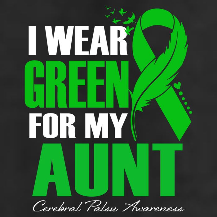 I Wear Green For My Aunt Cerebral Palsy Awareness Feather Cool Gift Hat