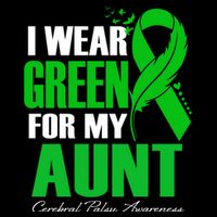 I Wear Green For My Aunt Cerebral Palsy Awareness Feather Cool Gift Wool Snapback Cap